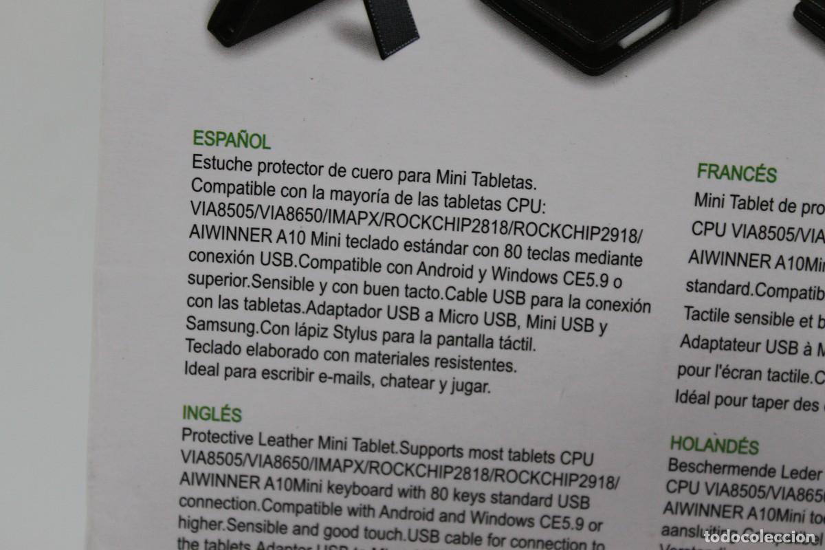 Segunda mano: ESTUCHE PROTECTOR DE CUERO PARA MINI TABLETAS CON TECLADO - Foto 11