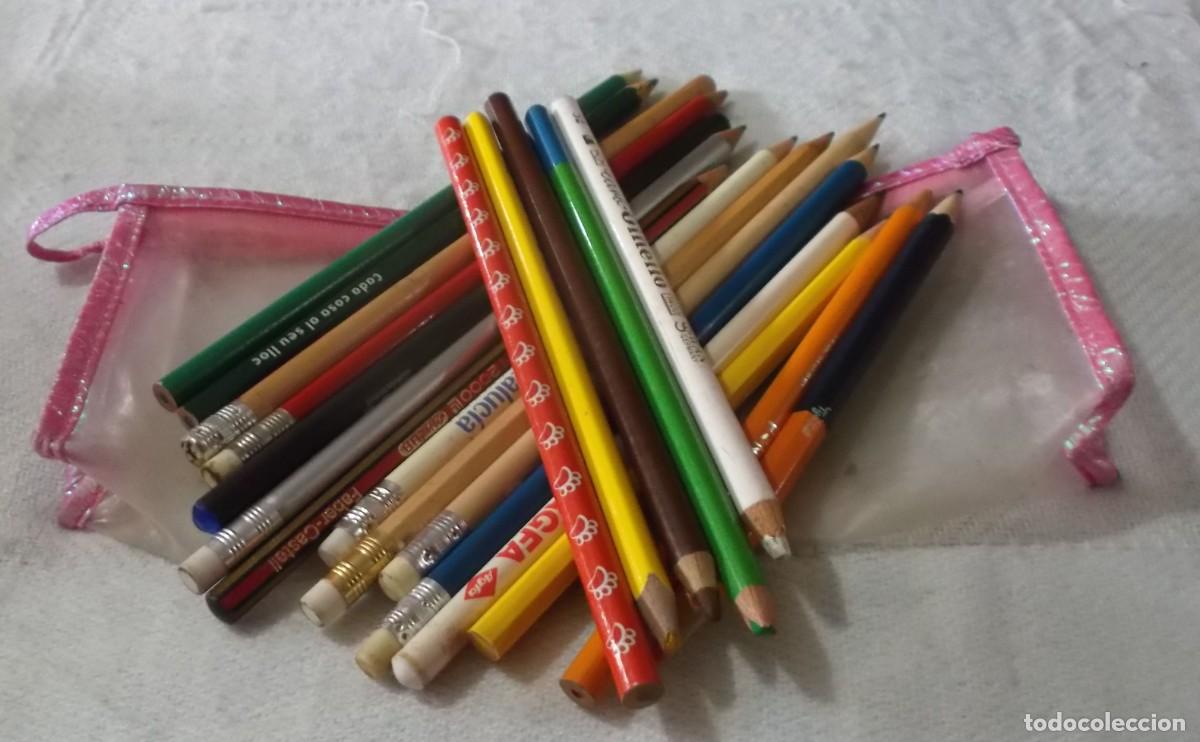 Segunda mano: lote varios lapices diferentes + estuche trasparente - Foto 1