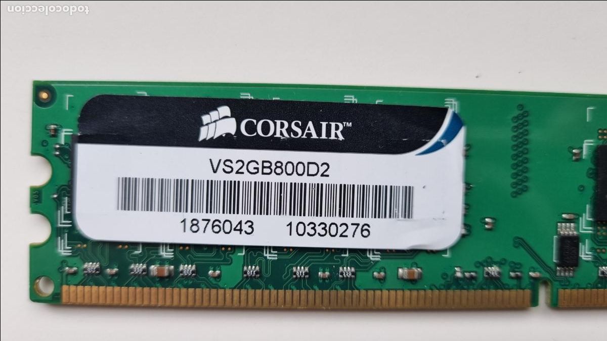 Segunda mano: M&oacute;dulo de memoria de 2GB de RAM Corsair VS2GB800D2 - Foto 2
