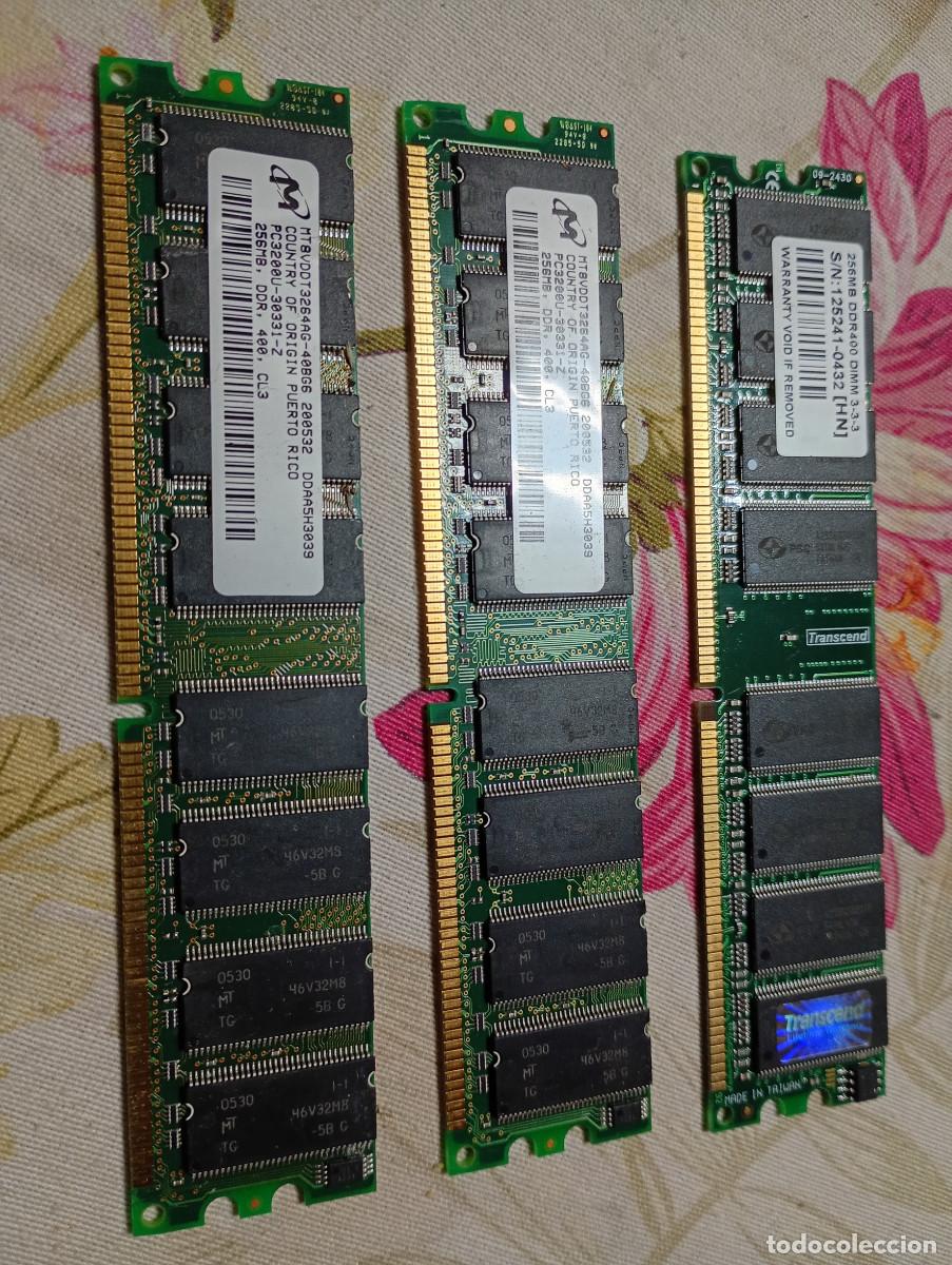Segunda mano: 3 m&oacute;dulos Memoria RAM HP MT8VDDT3264AG - Foto 3