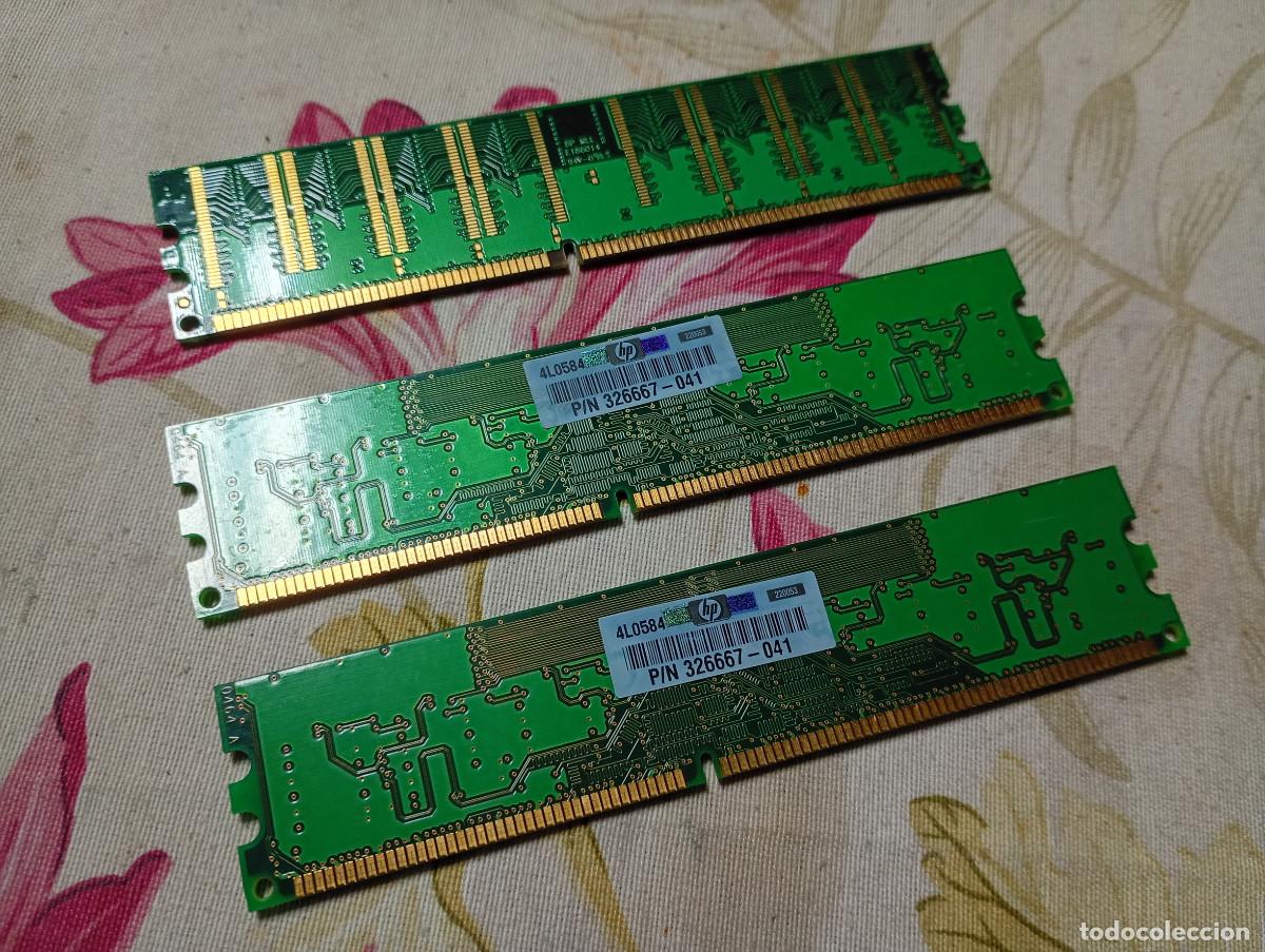 Segunda mano: 3 m&oacute;dulos Memoria RAM HP MT8VDDT3264AG - Foto 4