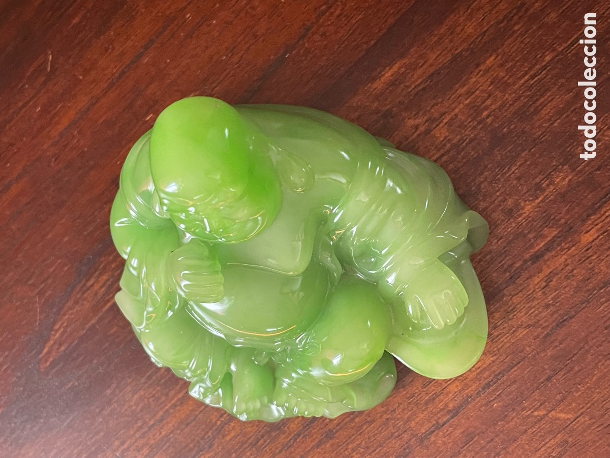 Segunda mano: Buda sentado en resina verde - Foto 2
