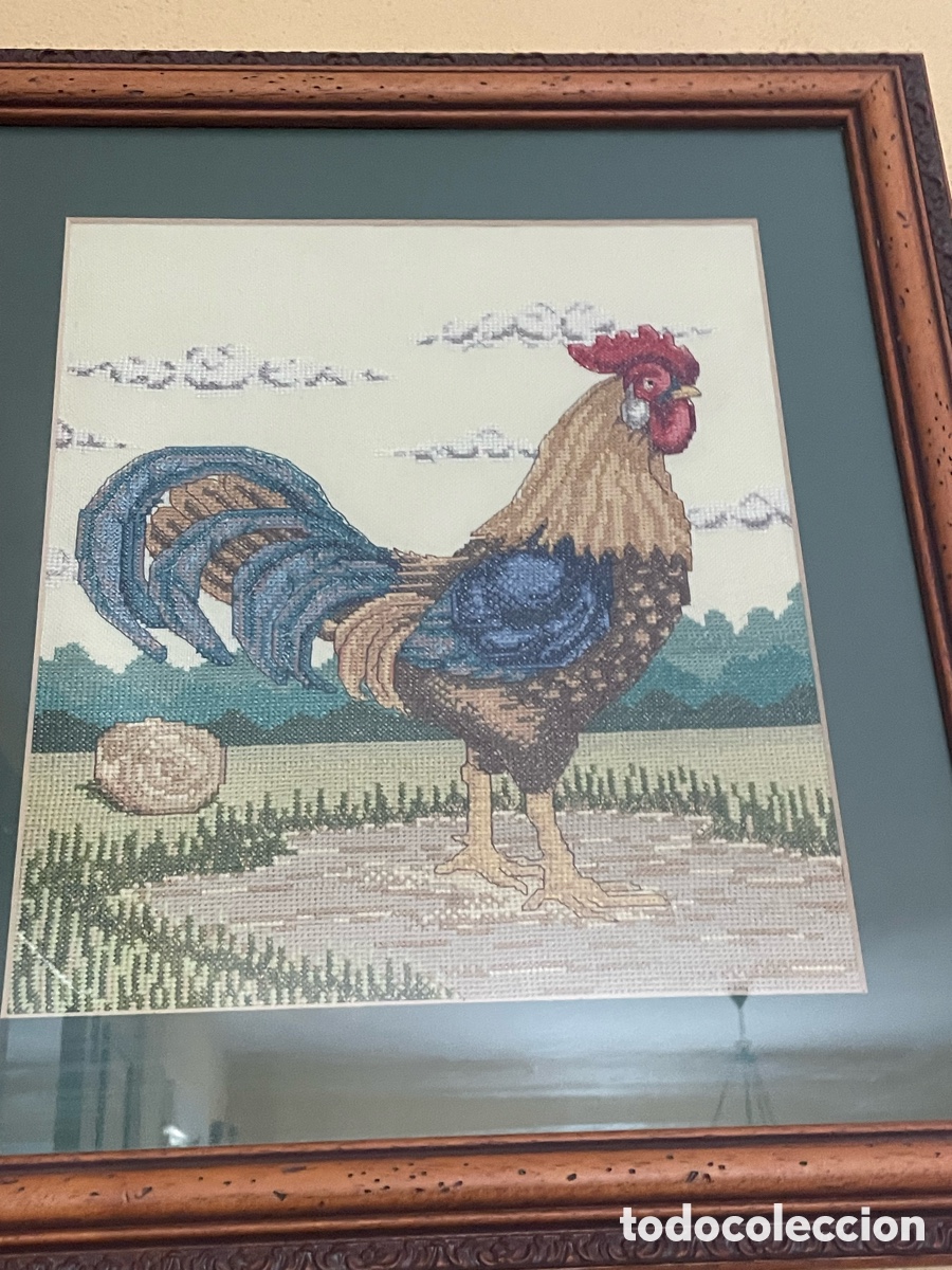 Segunda mano: Pareja de cuadros de gallos - Foto 2