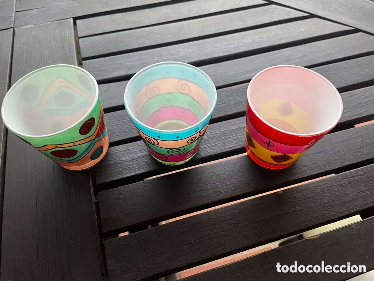 Segunda mano: Porta velas cristal multicolores - Foto 1
