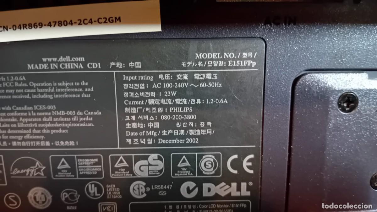 Segunda mano: Dell E151FPp monitor ** RETRO VINTAGE - Foto 9