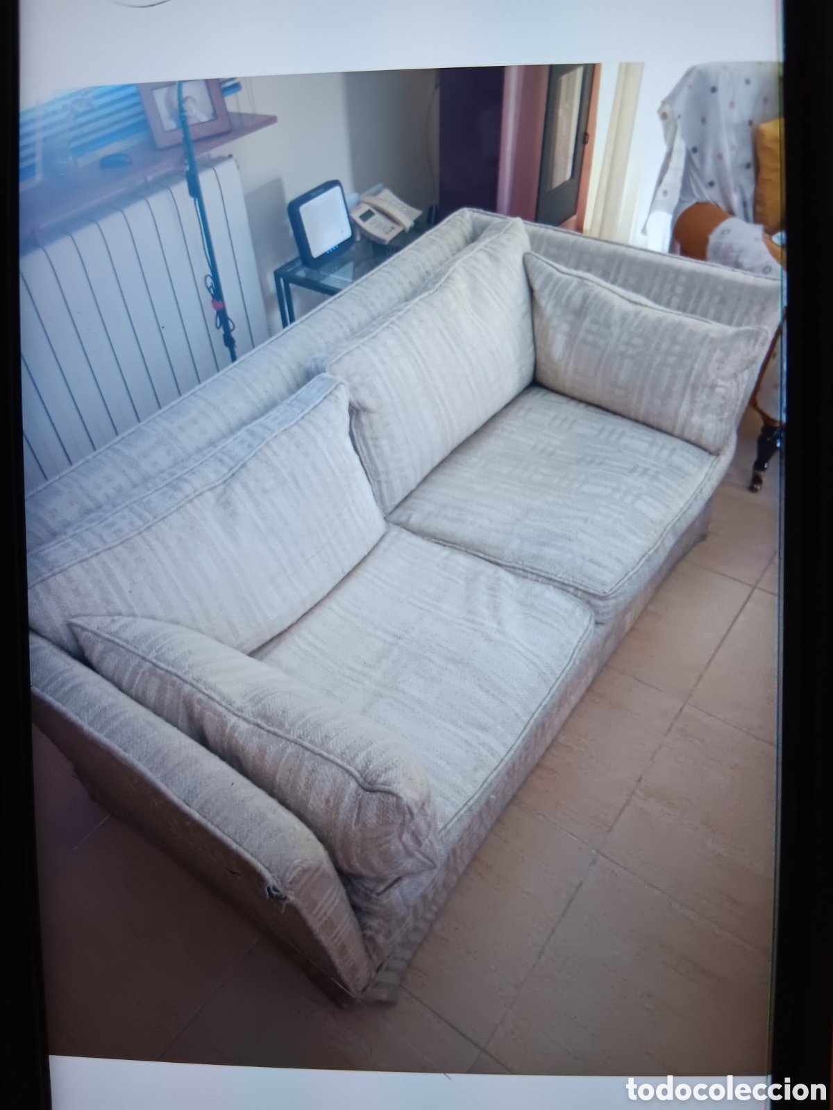 Segunda mano: SOF&Aacute; VINTAGE DECORADOR en crudo - Foto 2