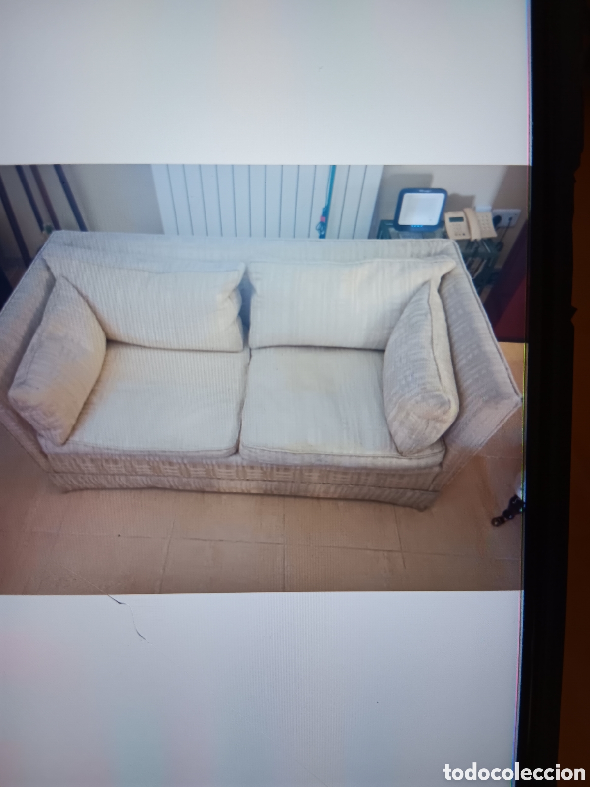 Segunda mano: SOF&Aacute; VINTAGE DECORADOR en crudo - Foto 1