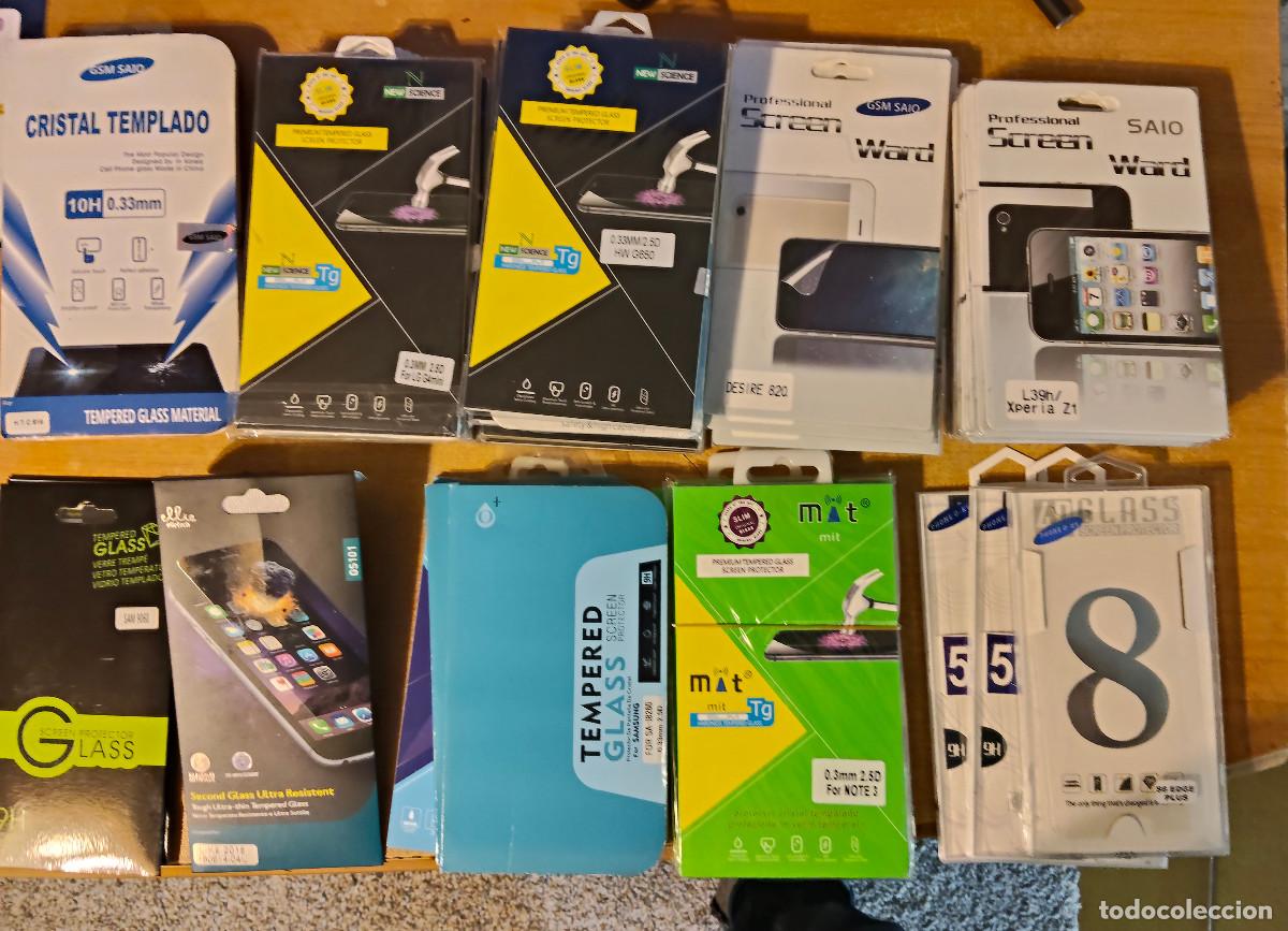 Segunda mano: lote plasticos protector pantalla movil - mas de 100 protectores - Foto 1