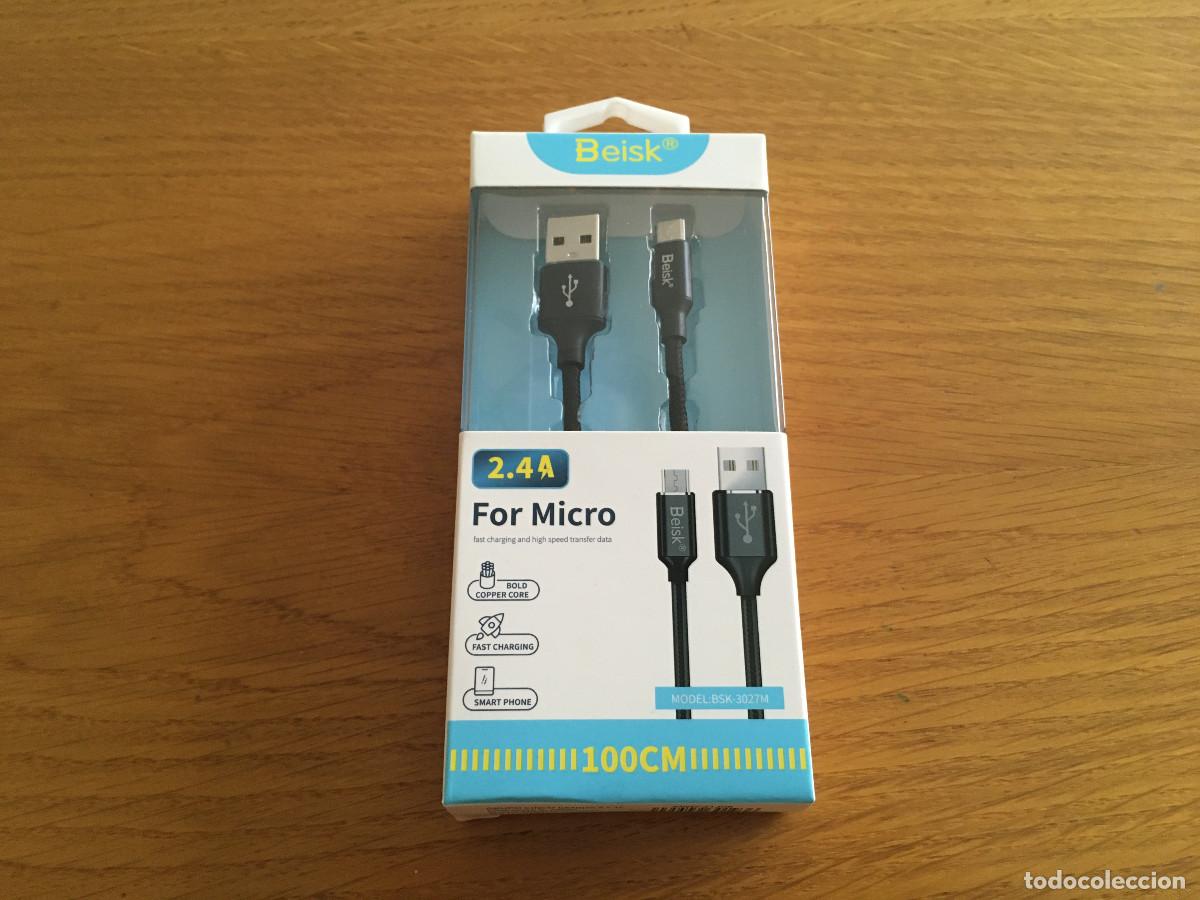 Segunda mano: Cable Micro usb a USB sin uso, longitud 1 metro. - Foto 1