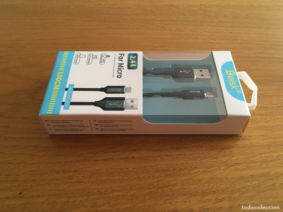 Segunda mano: Cable Micro usb a USB sin uso, longitud 1 metro. - Foto 3