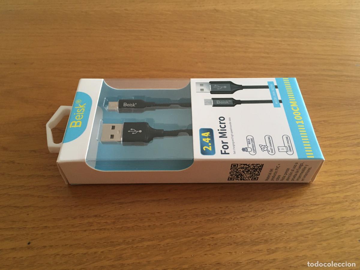 Segunda mano: Cable Micro usb a USB sin uso, longitud 1 metro. - Foto 4