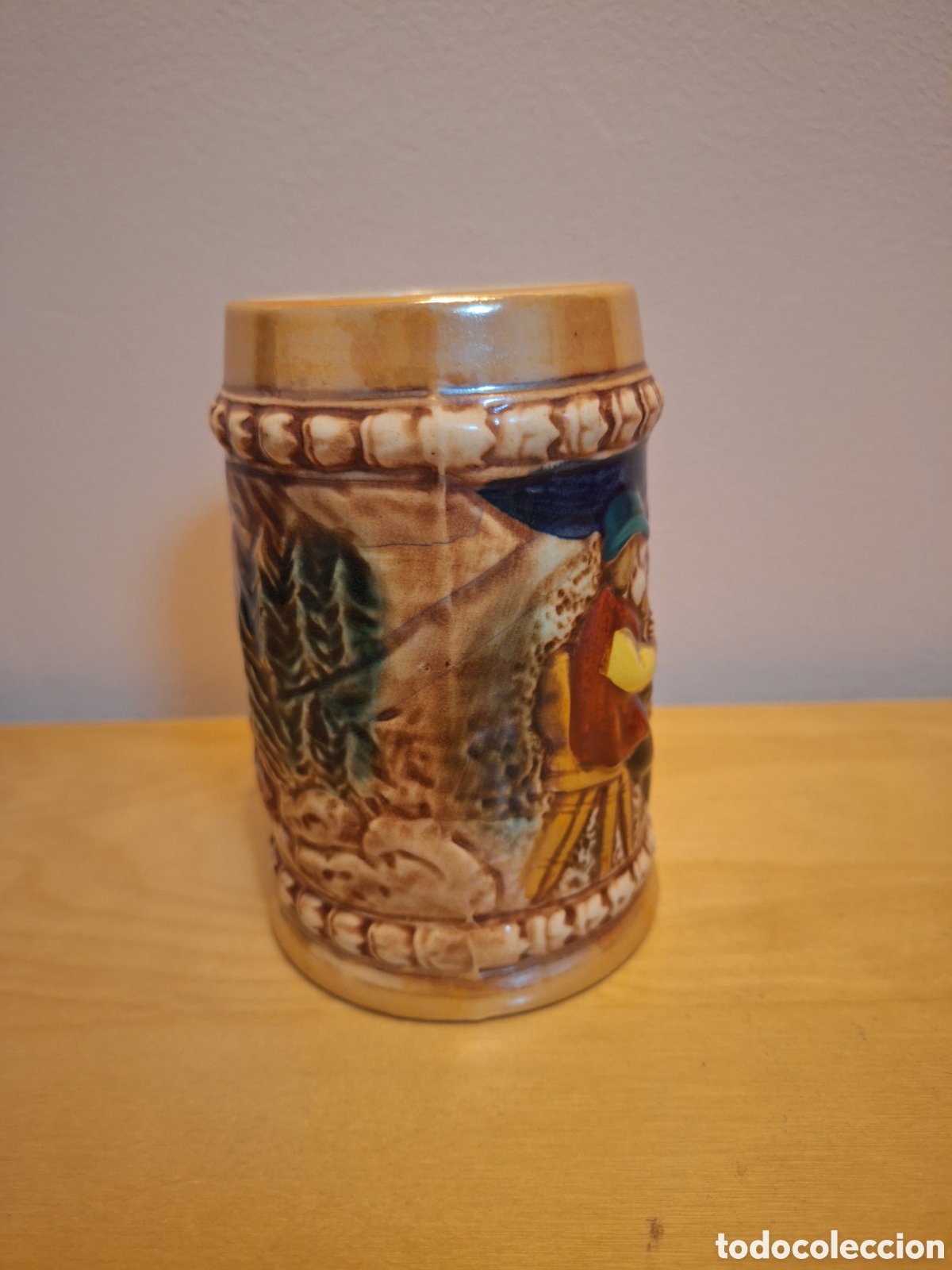 Segunda mano: Jarra de cerveza alemana con relieve - Foto 2