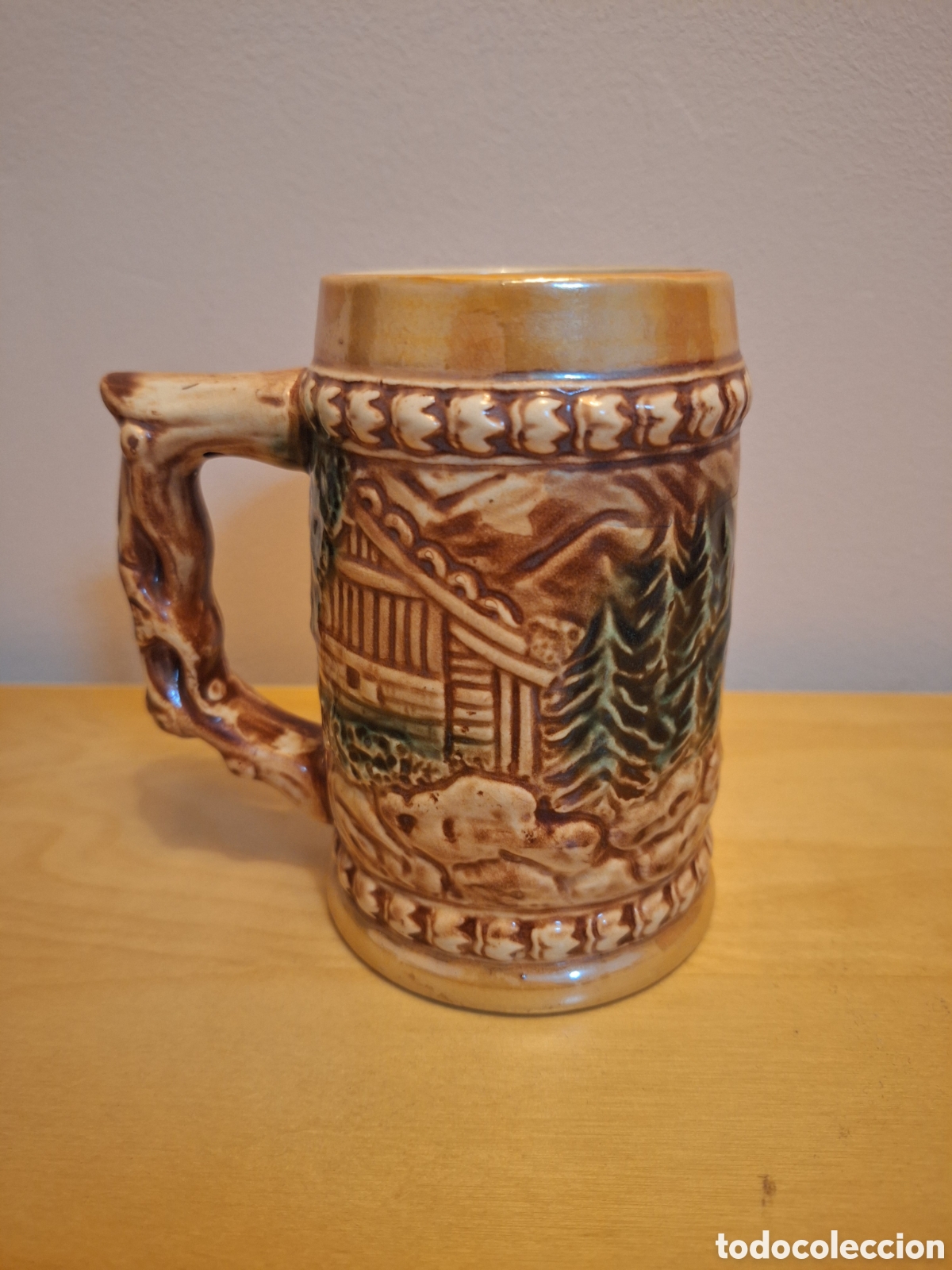 Segunda mano: Jarra de cerveza alemana con relieve - Foto 3