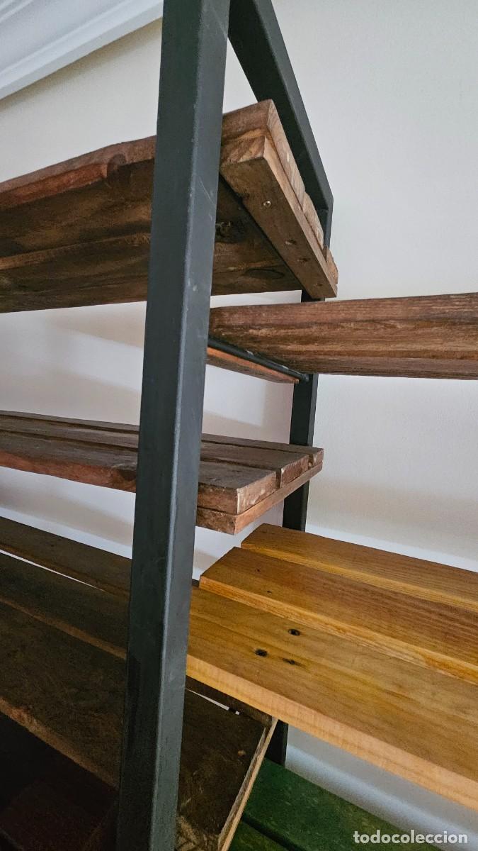 Segunda mano: Libreria modular de hierro y madera - Foto 4