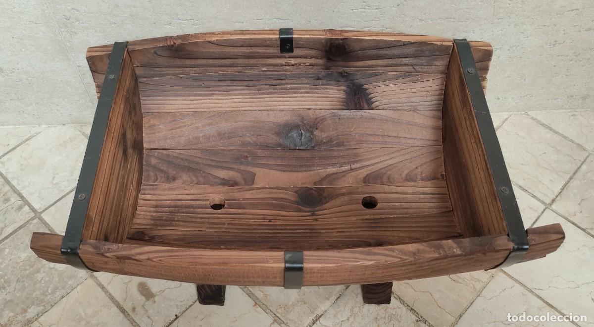 Segunda mano: JARDINERA BARRIL / TONEL DE MADERA DE ESTILO ANTIGUO - Foto 4