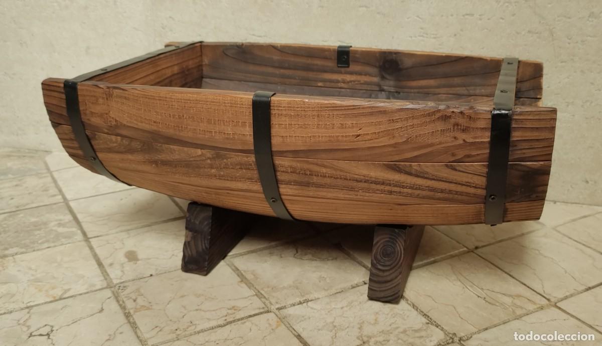 Segunda mano: JARDINERA BARRIL / TONEL DE MADERA DE ESTILO ANTIGUO - Foto 7