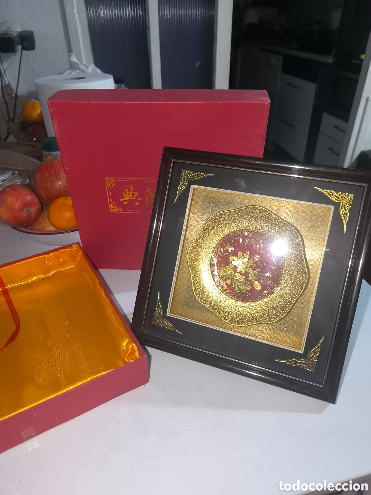 Segunda mano: Cuadro de Vietnam ba&ntilde;ado en oro - Foto 2