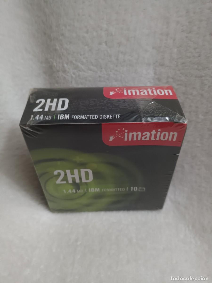 Segunda mano: IMATION CAJA PRECINTADA 10 DISKETTES / DISQUETES 2HD. 1.44 MB. IBM FORMATTED - Foto 2