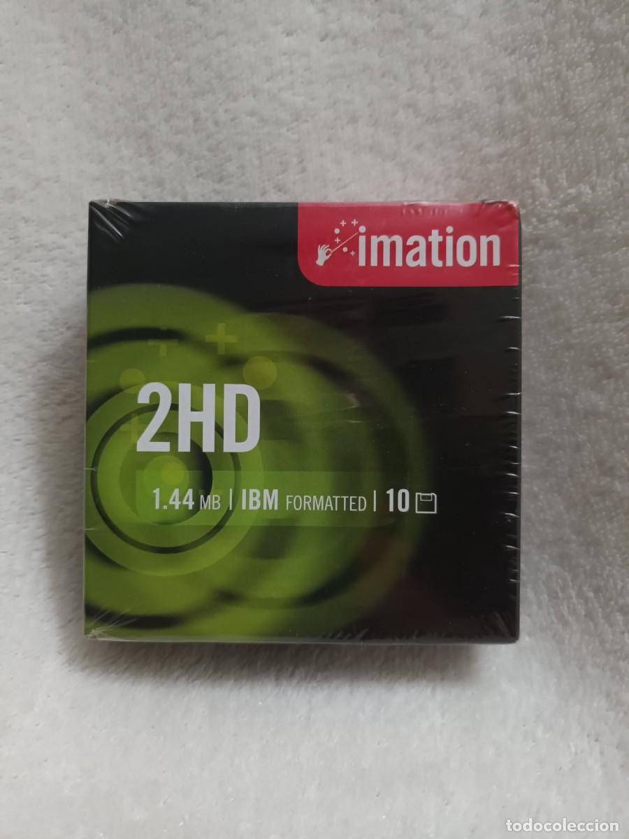 Segunda mano: IMATION CAJA PRECINTADA 10 DISKETTES / DISQUETES 2HD. 1.44 MB. IBM FORMATTED - Foto 1