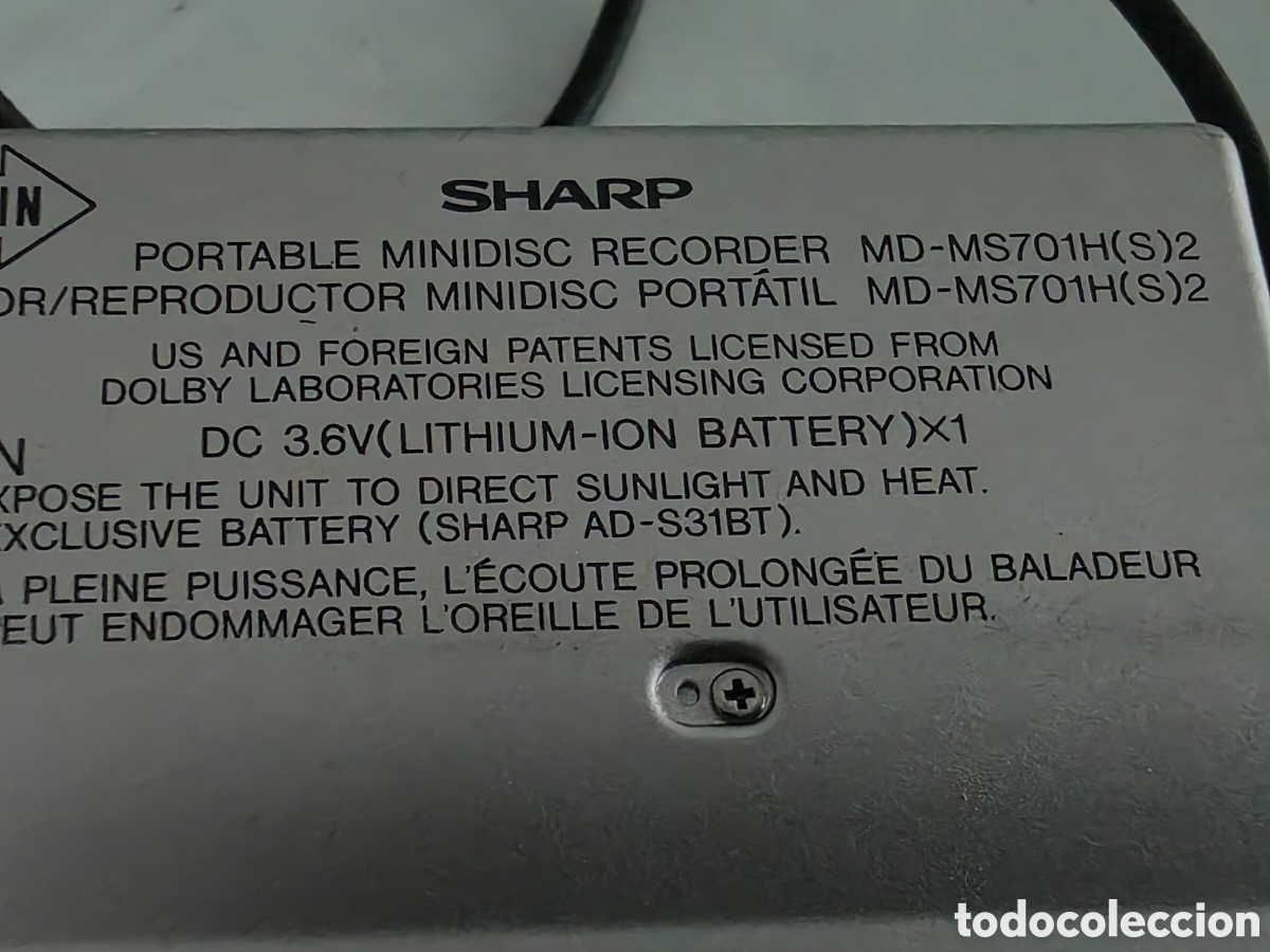 Segunda mano: Grabadora MiniDisc Sharp MD-MS701H S - Foto 2
