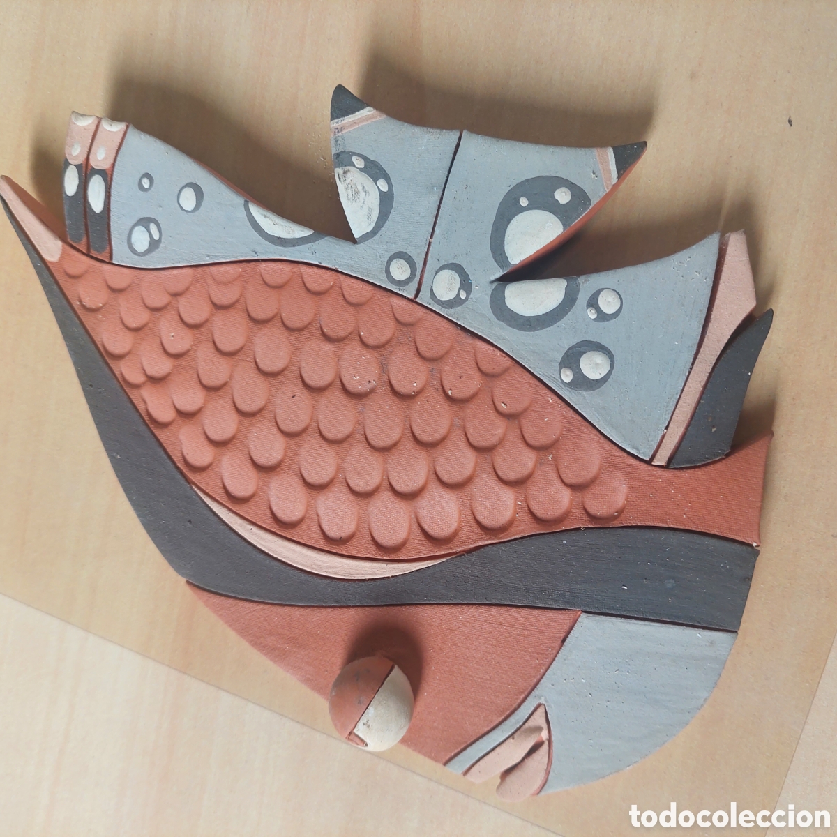 Segunda mano: Pez de terracota firmado. - Foto 9