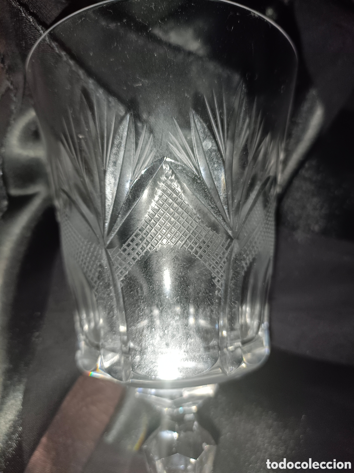 Segunda mano: Copas de vino de cristal tallado - Foto 5