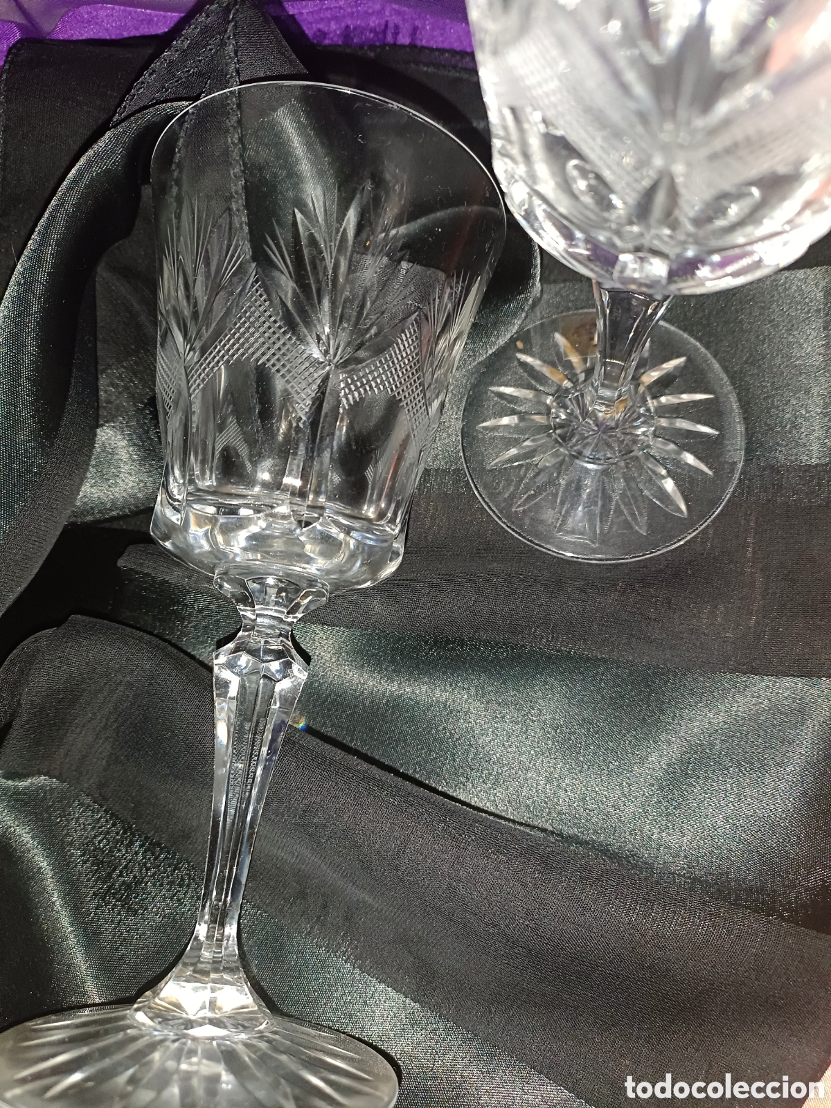 Segunda mano: Copas de vino de cristal tallado - Foto 7