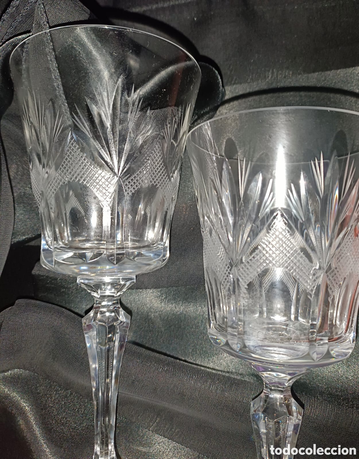 Segunda mano: Copas de cristal tallado para vino - Foto 3