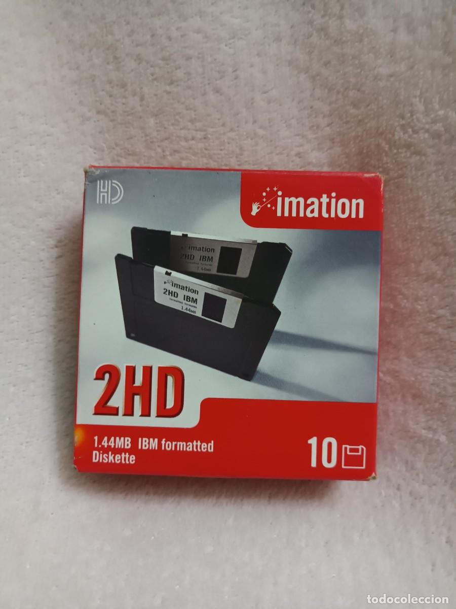 Segunda mano: IMATION CAJA CON 10 DISKETTES / DISQUETES 2HD. 1.44 MB. IBM FORMATTED - Foto 1
