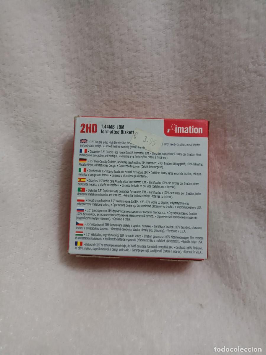 Segunda mano: IMATION CAJA CON 10 DISKETTES / DISQUETES 2HD. 1.44 MB. IBM FORMATTED - Foto 2
