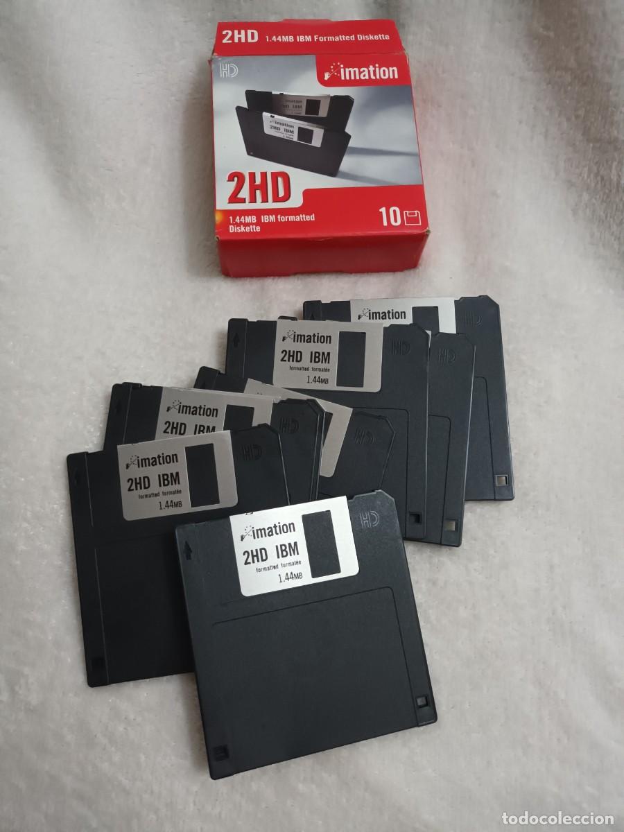Segunda mano: IMATION CAJA CON 10 DISKETTES / DISQUETES 2HD. 1.44 MB. IBM FORMATTED - Foto 3