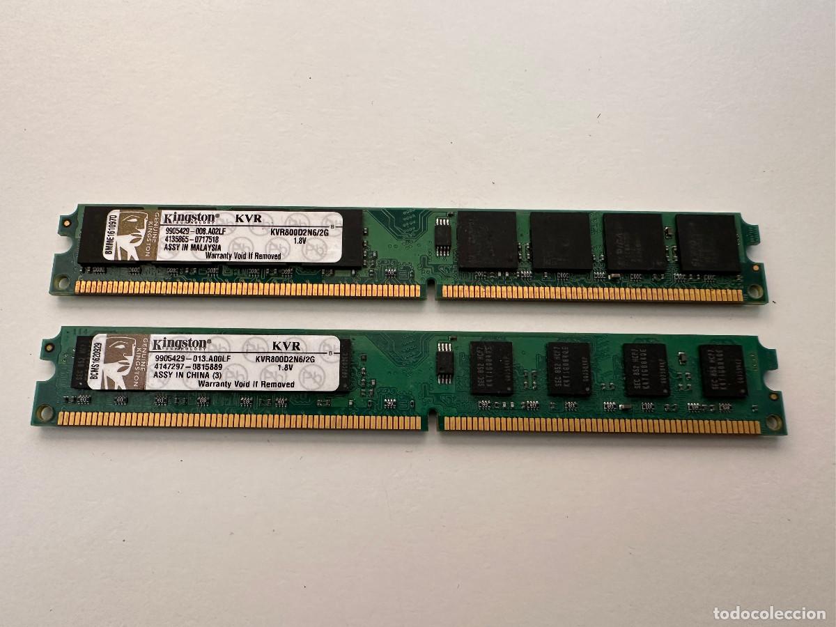 Segunda mano: 2 MODULOS DE MEMORIA KINGSTON DE 2G CADA UNO - Foto 1