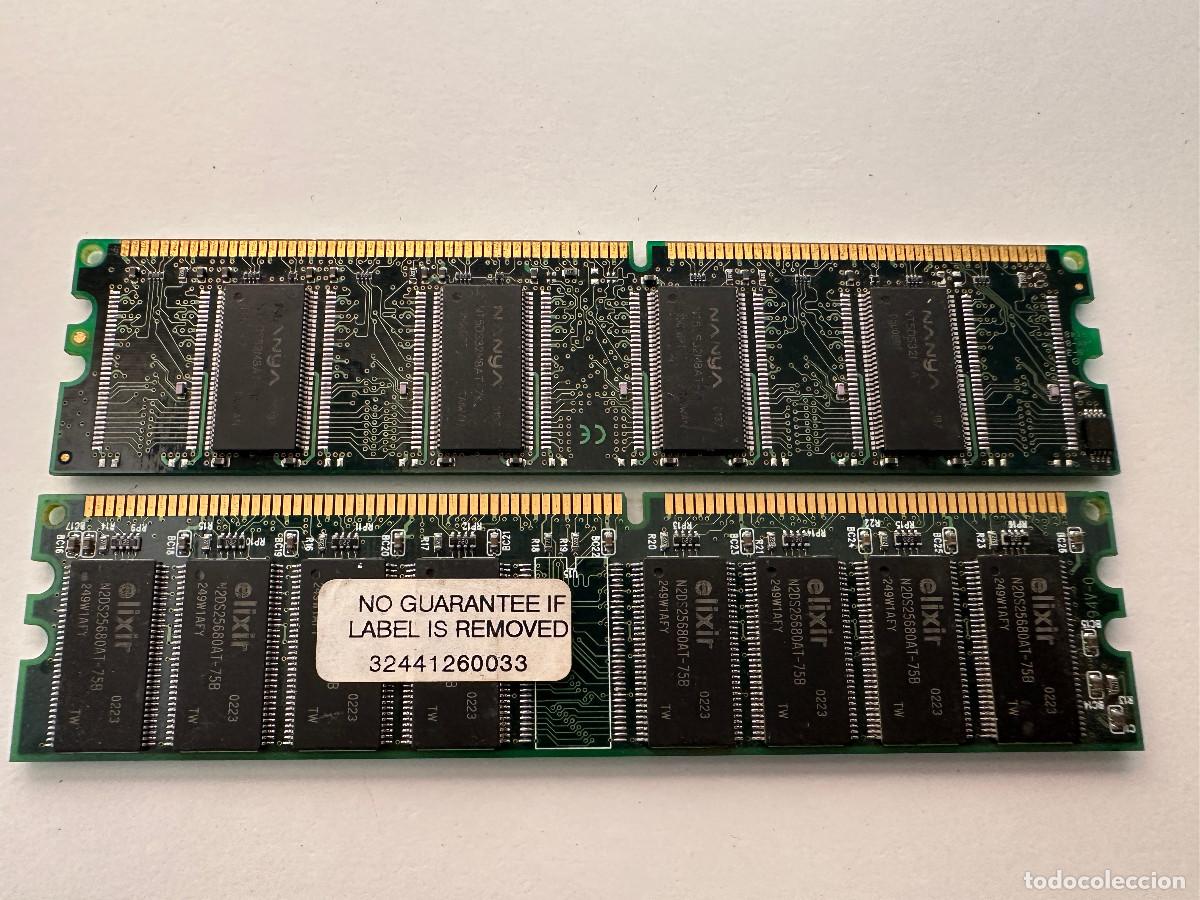 Segunda mano: 2 MODULOS DE MEMORIA KINGSTON y ELIXIR DE 512MB CADA UNO - Foto 4