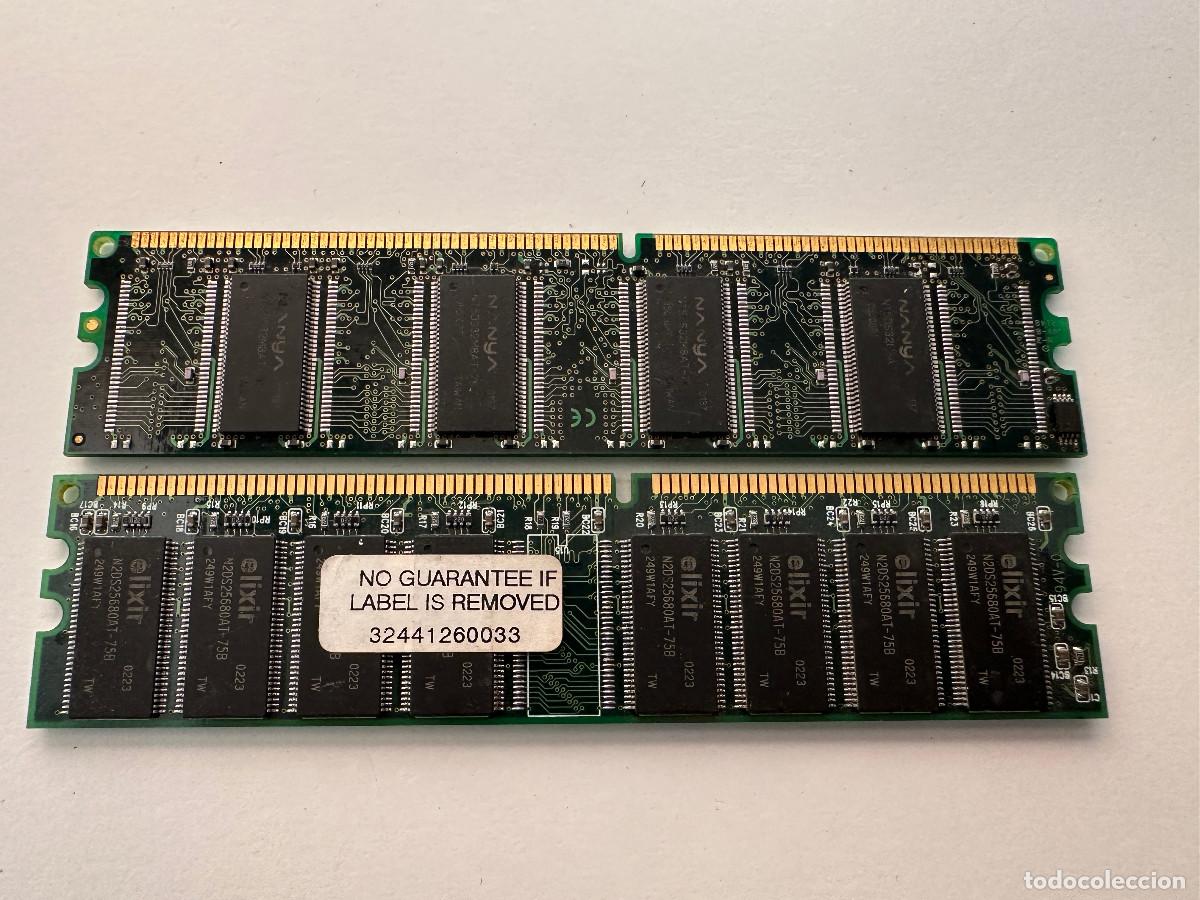 Segunda mano: 2 MODULOS DE MEMORIA KINGSTON y ELIXIR DE 512MB CADA UNO - Foto 5
