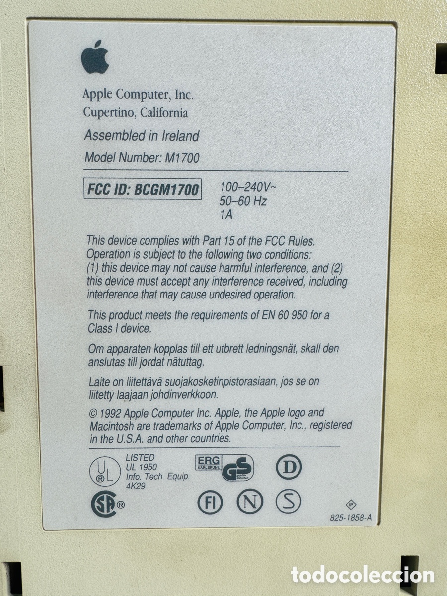 Segunda mano: Apple Macintosh LC Il M1700 Computer Desktop Solo Piezas - Foto 14