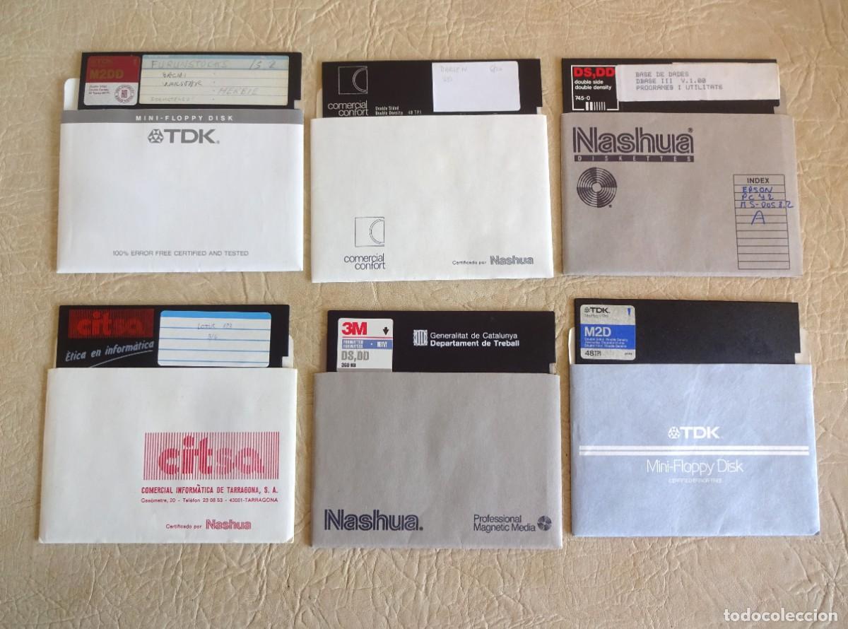 Segunda Mano: lote 6 discos ordenador 5.25 ds dd md2hd diskettes