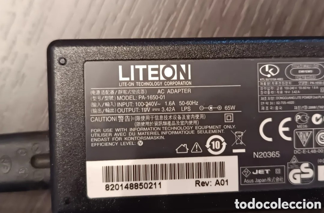 Segunda mano: Cargador / Adaptador / Transformador LITE ON (19V) - Foto 3