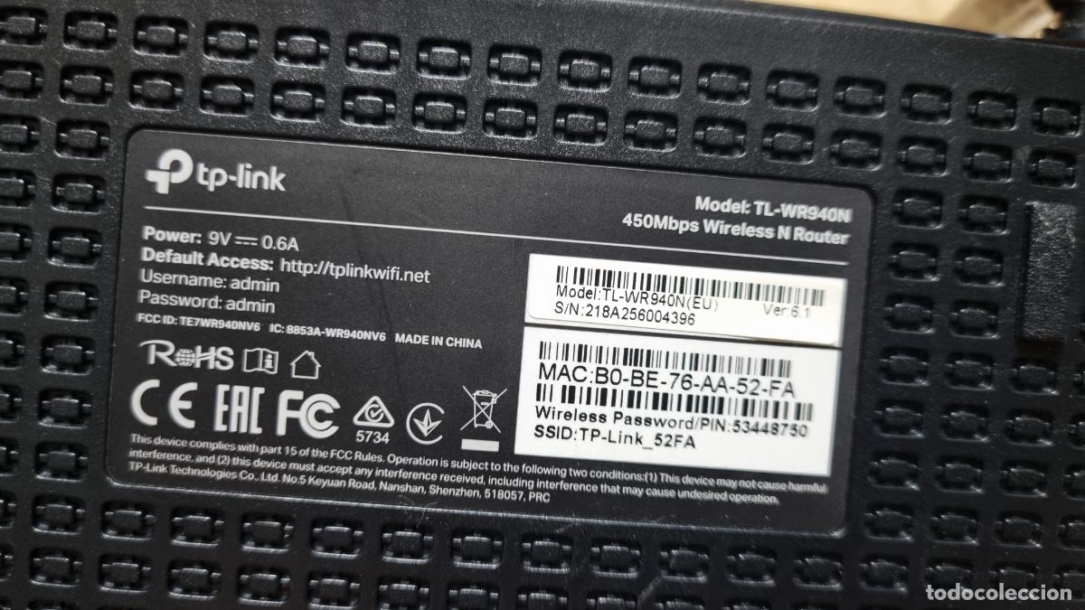 Segunda mano: Router TP-Link TL-WR940N (sin adaptador de corriente) - Foto 2