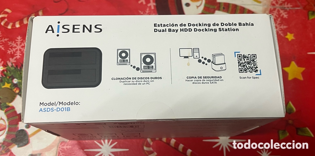Segunda mano: Base Docking Station Dual Bay AISENS con Clonaci&oacute;n - Foto 2