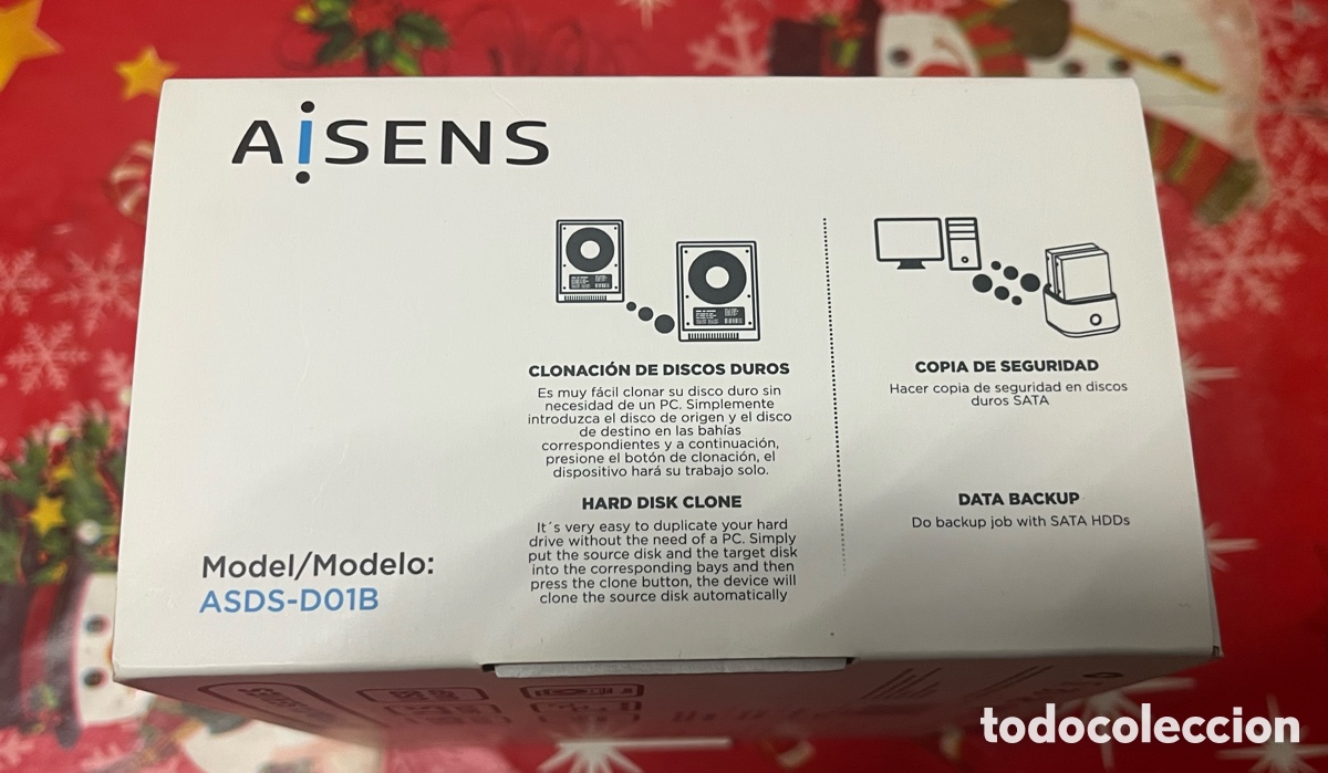 Segunda mano: Base Docking Station Dual Bay AISENS con Clonaci&oacute;n - Foto 4