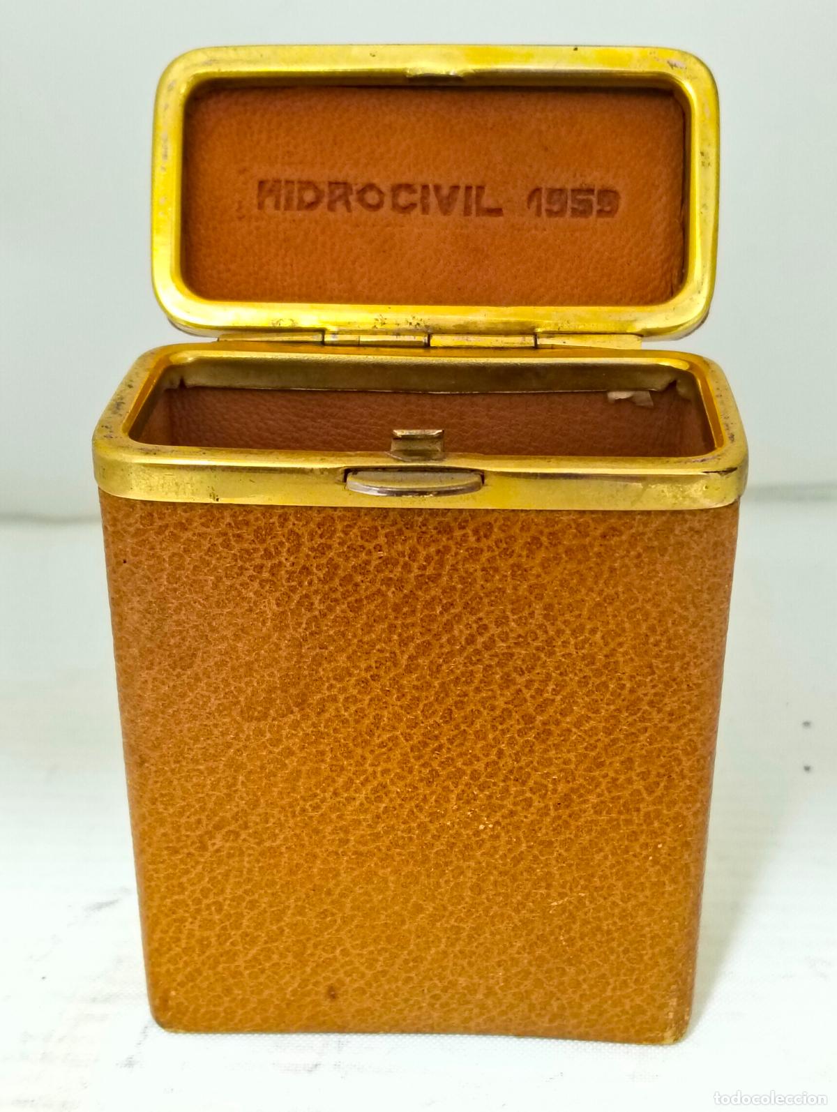 Segunda mano: PITILLERA DE PIEL, MARCADO HIDROCIVIL 1959 - Foto 3