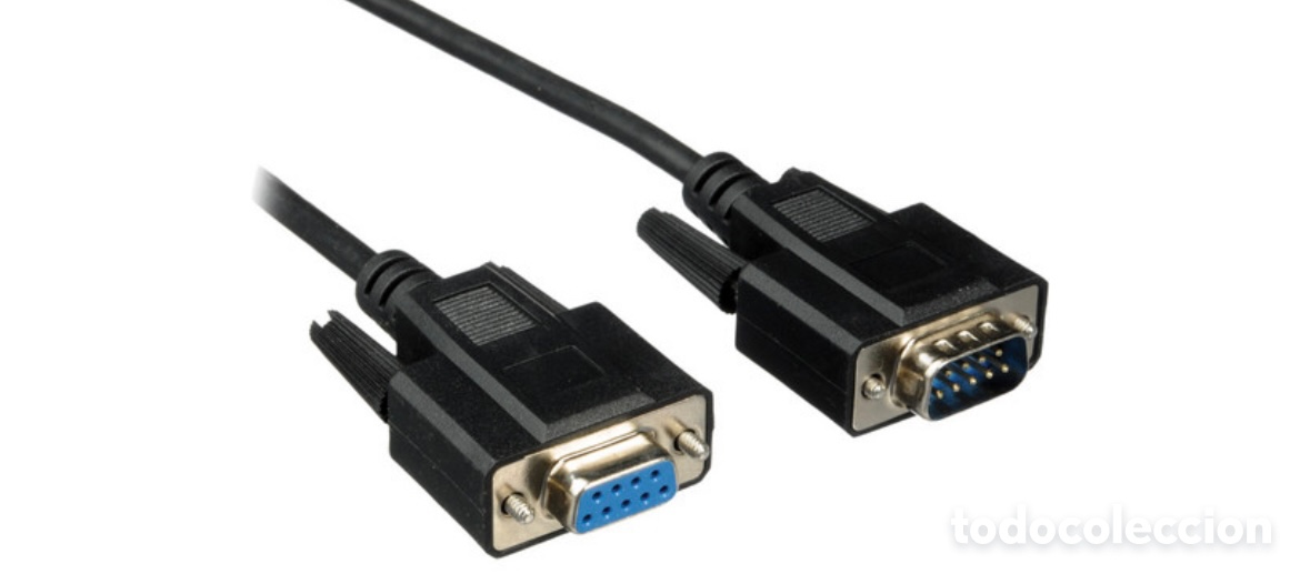 Segunda mano: Cable serie 180 cent&iacute;metros DB9 macho hembra - Foto 1