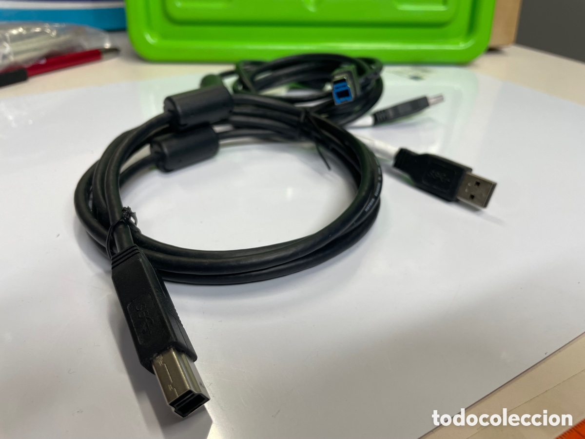 Segunda mano: Lote de 2 cables USB 3.0 s&uacute;per speed A macho B macho 180 cm - Foto 4