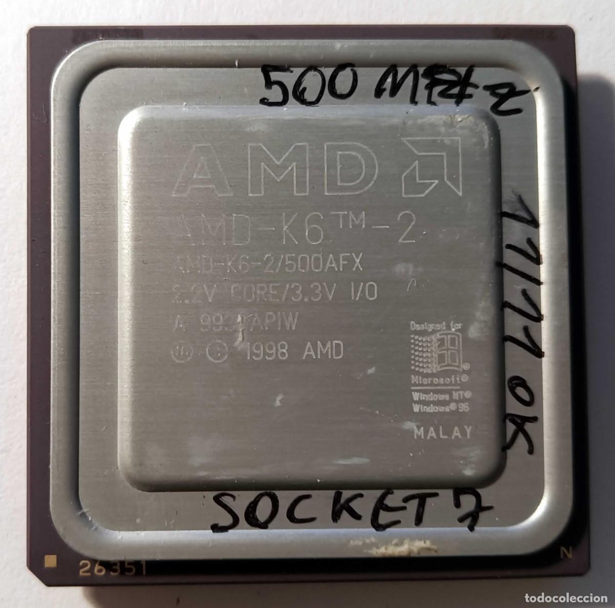 Segunda mano: Microprocesador AMD-K6-2/500AFX (Socket 7) &ndash; CPU con 3DNow! para Retrocomputing - Foto 1