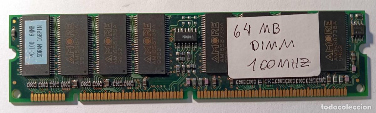 Segunda mano: M&oacute;dulo de Memoria SDRAM DIMM 64 MB 100 MHz (PC100) - VINTAGE/RETRO - Foto 1