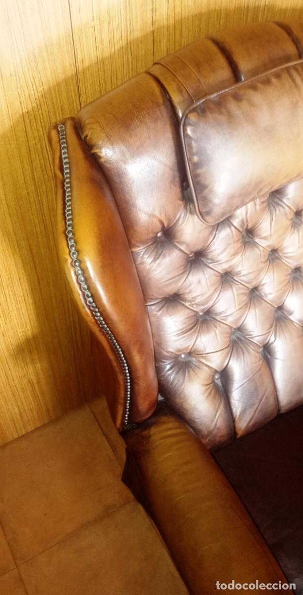 Segunda mano: Antiguo sill&oacute;n de piel Chester - Foto 5