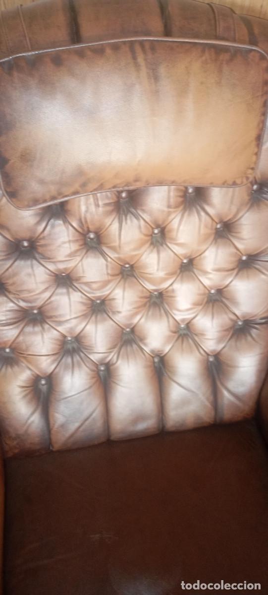 Segunda mano: Antiguo sill&oacute;n de piel Chester - Foto 8