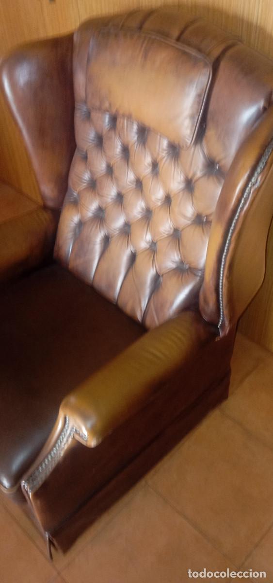 Segunda mano: Antiguo sill&oacute;n de piel Chester - Foto 12