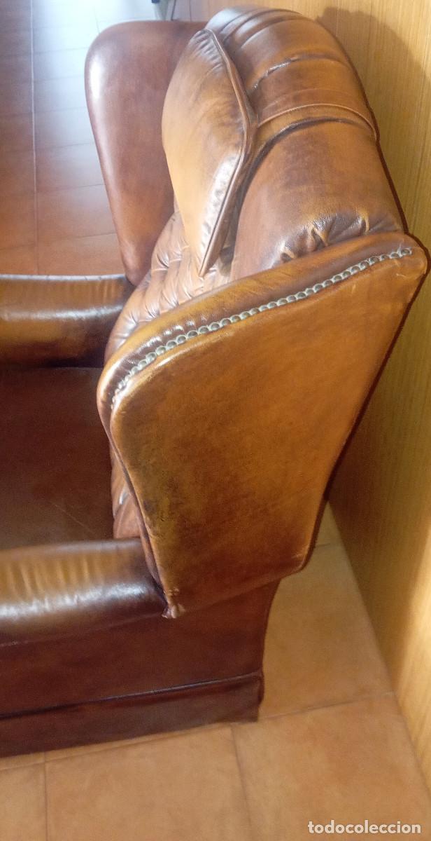 Segunda mano: Antiguo sill&oacute;n de piel Chester - Foto 13