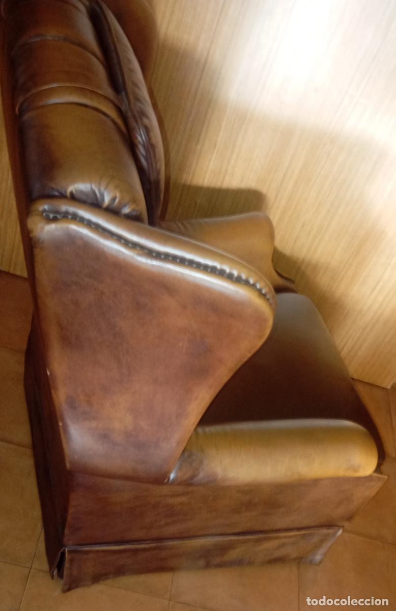 Segunda mano: Antiguo sill&oacute;n de piel Chester - Foto 15